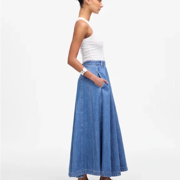 Madewell Denim Maxi Skirt - Picture 4 of 6